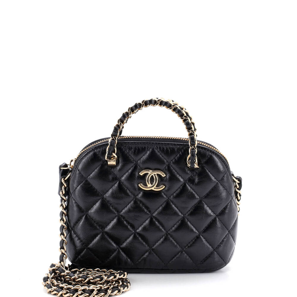 Chanel Cc Dome Zip Clutch With Chain #254465C48B